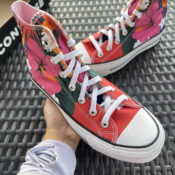 Converse CTAS Lift High Paradise Print Women's Shoes 563975C - Picture 9 of 15